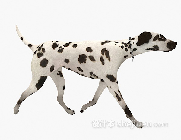 现代风格斑点狗动物 3d模型下载