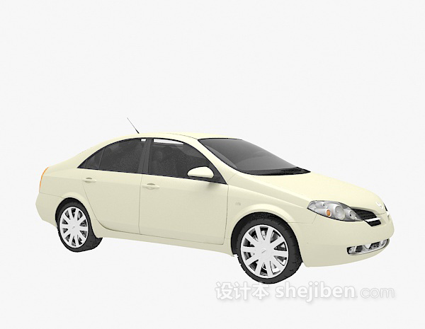 免费灰色小车3d模型下载