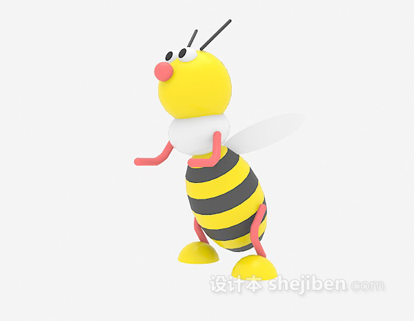 免费儿童玩具蜜蜂3d模型下载