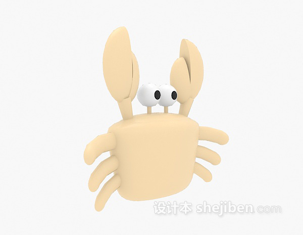 设计本儿童玩具螃蟹3d模型下载