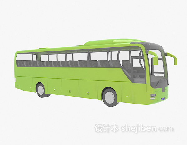 现代风格大巴车3d模型下载