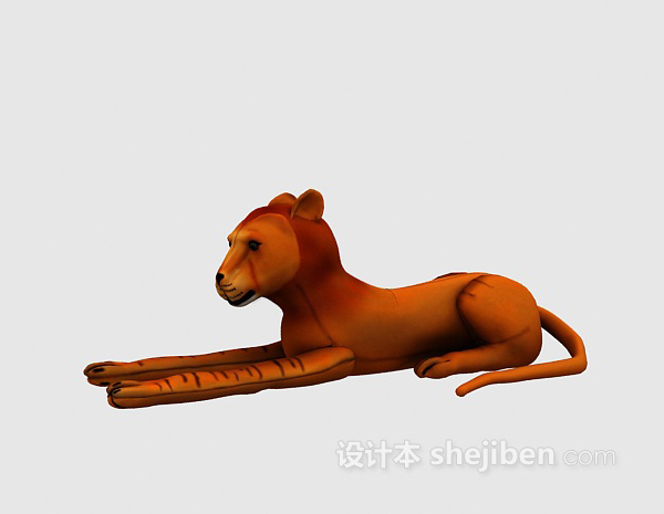 现代风格儿童玩具老虎3d模型下载