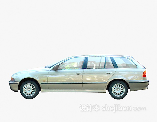银色汽车 3d车模型下载