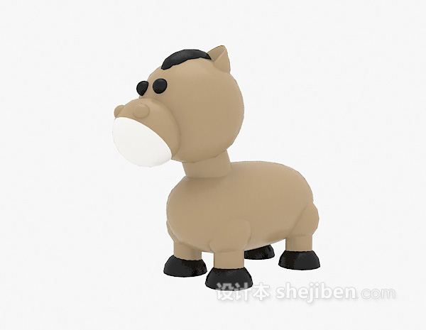 免费儿童玩具小驴3d模型下载