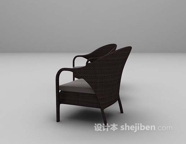 现代风格黑色家居椅组合3d模型下载