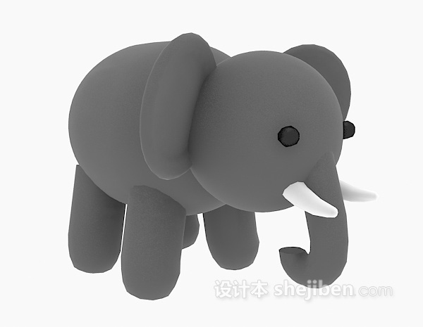 设计本家庭儿童玩具大象3d模型下载