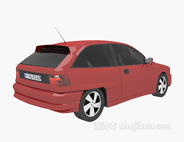 设计本红色车的免费3d模型下载