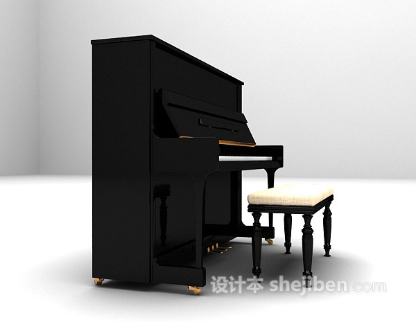 现代风格经典钢琴3d模型下载