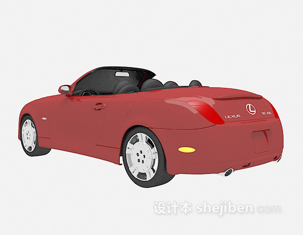 现代风格红色跑车3d模型下载