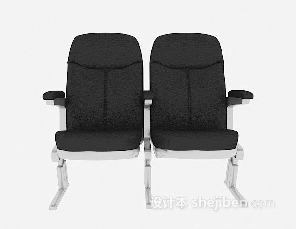 黑色汽车座椅3d模型下载