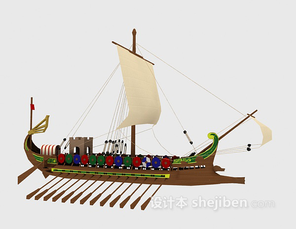 免费赛船3d模型下载