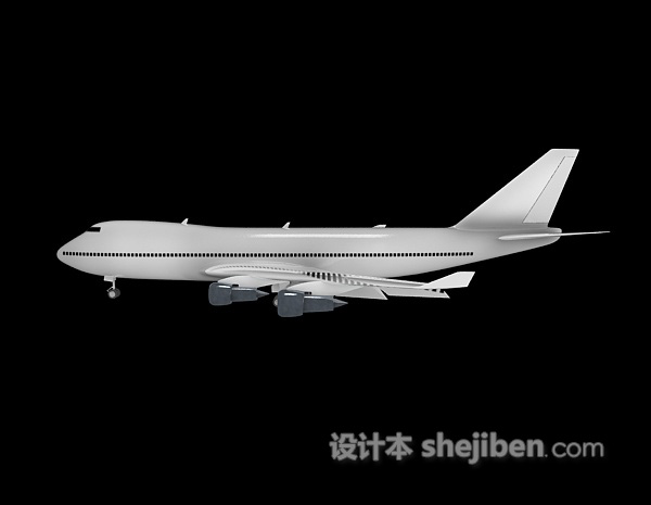 现代风格客机3d模型下载
