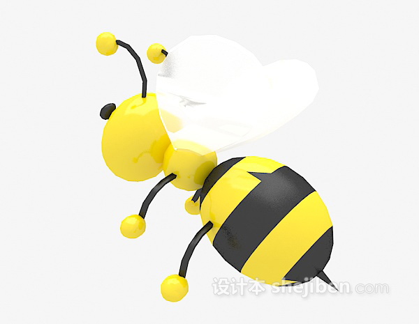 免费儿童动物玩具大黄蜂3d模型下载