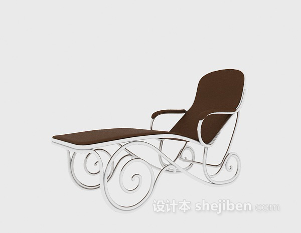 设计本欧式皮质躺椅3d模型下载