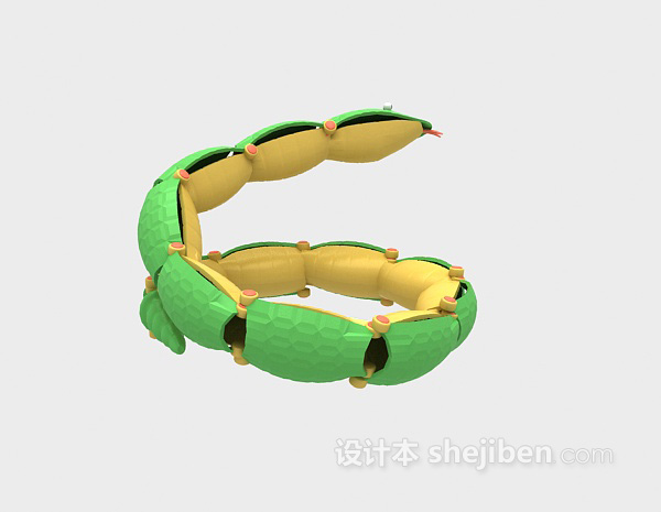 现代风格蛇玩具3d模型下载