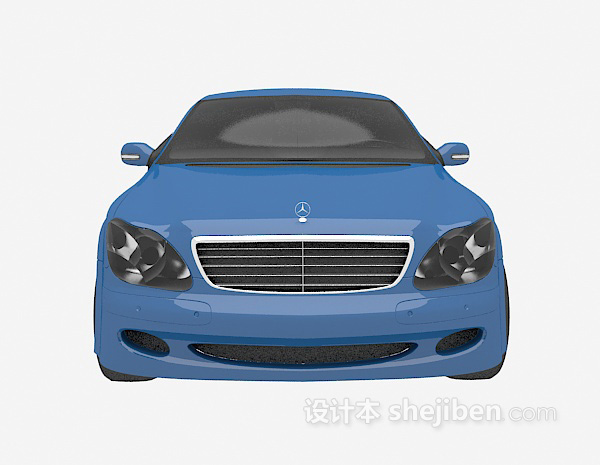 现代风格蓝色车3d模型下载