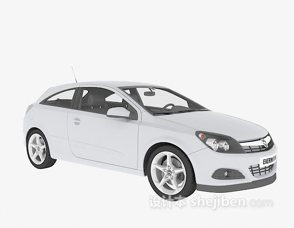 设计本免费白色汽车3d模型下载