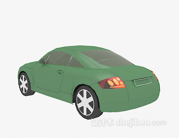 免费绿色的车辆3d模型下载