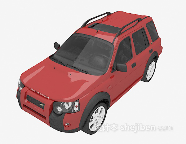 免费红色车的3d模型下载