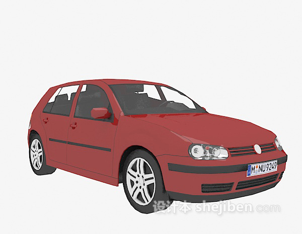 设计本免费红色车辆3d模型下载