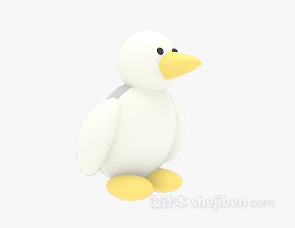 设计本儿童玩具鸭子3d模型下载