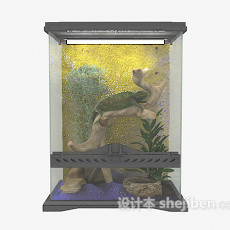 方形玻璃鱼缸3d模型下载
