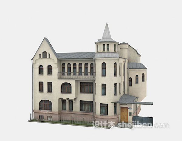 设计本古老别墅3d模型下载
