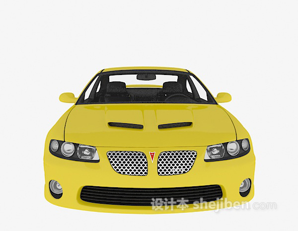 现代风格免费黄色汽车3d模型下载