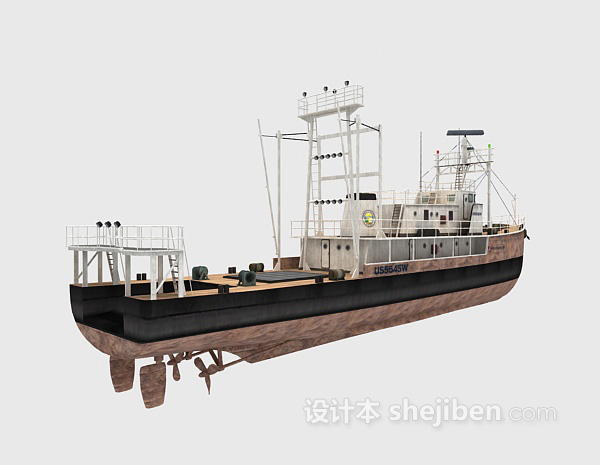 设计本大船3d模型下载