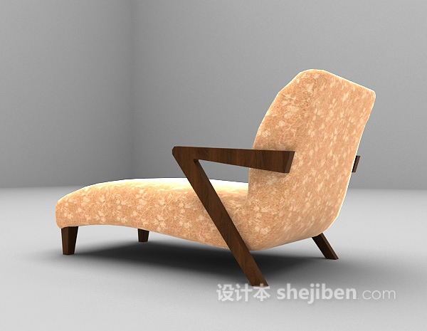 现代风格皮质休闲椅3d模型下载