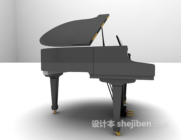 现代风格古典钢琴3d模型下载