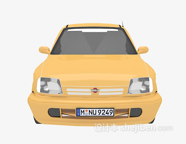 黄色的车辆模型3d模型下载