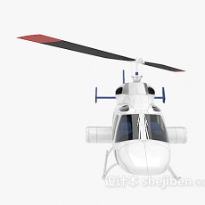 蓝色直升机3d模型下载