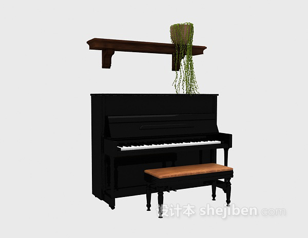 免费钢琴组合3d模型下载