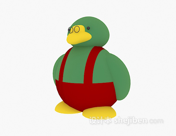 免费玩具企鹅3d模型下载