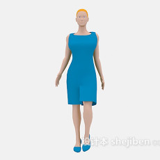 裙装女士3d模型下载