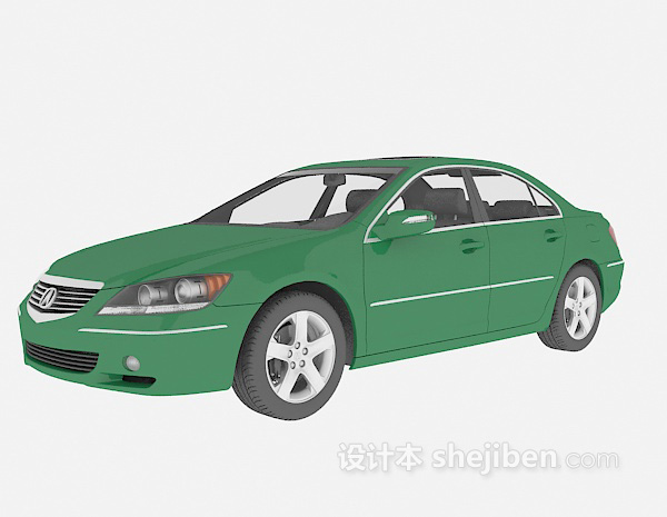 免费绿色车辆3d模型下载