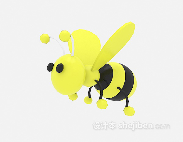 免费小蜜蜂儿童玩具3d模型下载