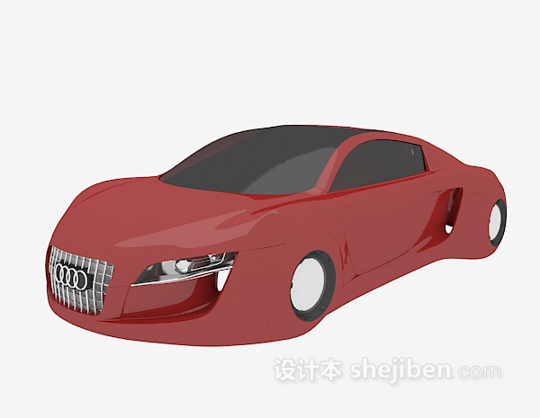 免费免费红色汽车3d模型下载
