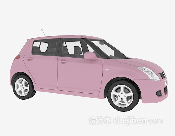 紫色车辆模型3d模型下载