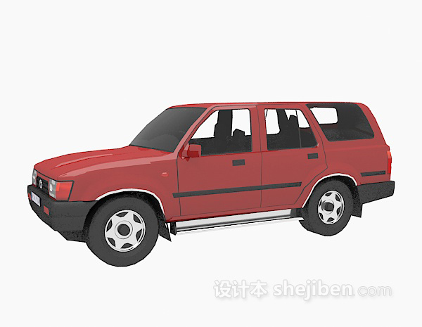 设计本红色车免费3d模型下载