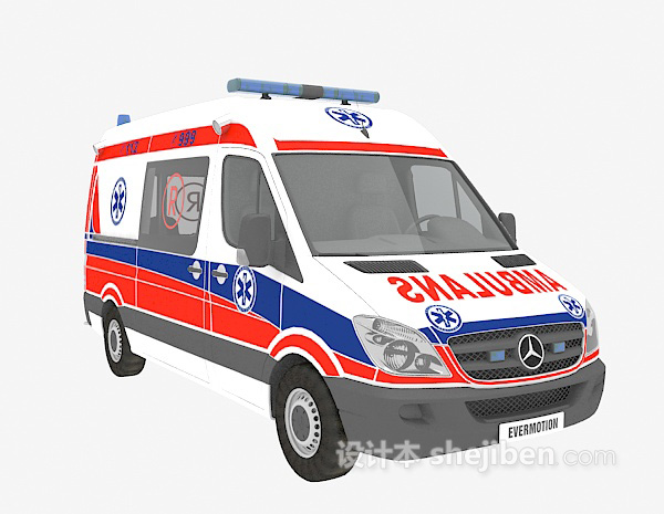 设计本医疗救护车3d模型下载