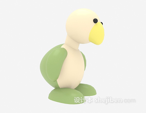 现代风格儿童玩具鸭子3d模型下载