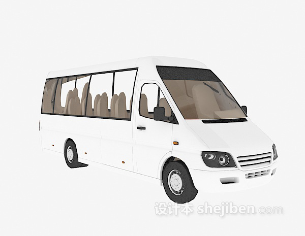 设计本大巴车汽车3d模型下载