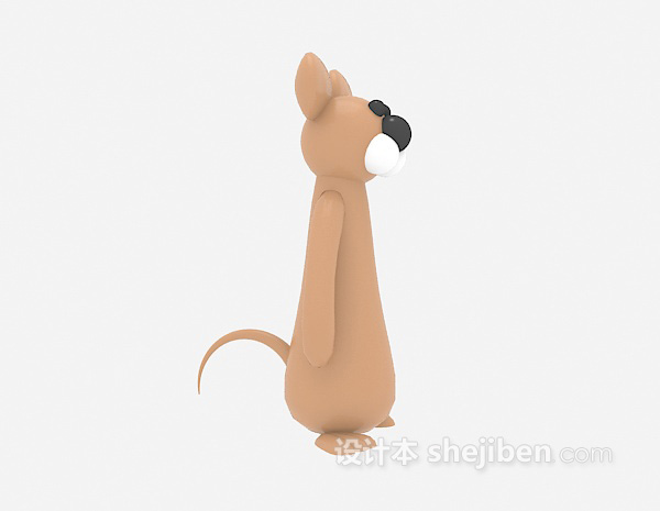 现代风格儿童玩具袋鼠3d模型下载