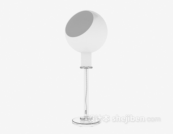 白色球形落地灯3d模型下载