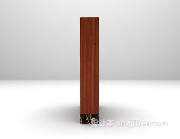 中式风格棕色门3d模型下载