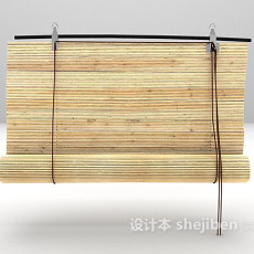卷式竹窗帘3d模型下载