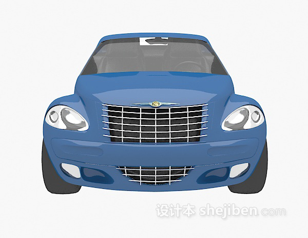 蓝色小车3d模型下载