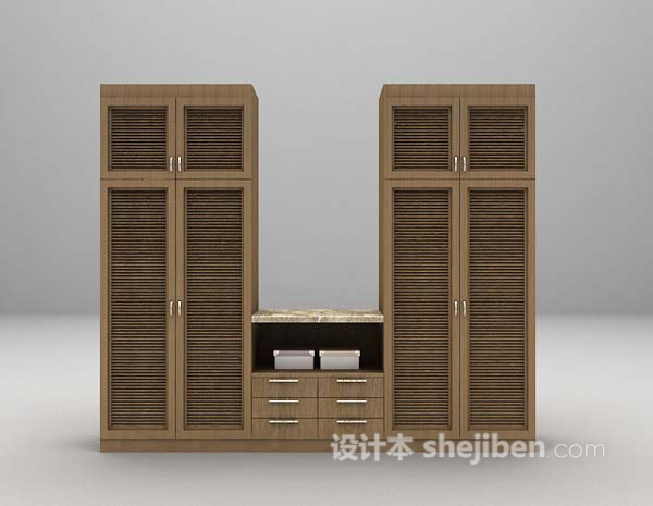 设计本衣柜3d模型下载